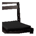 Chaise Pyramide noir mat avec assise velours noir ignifugée