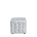 Pouf Chesterfield argent 44 x 44 cm H 42 cm