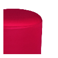 Pouf rond houssé rouge Ø 50 cm H 45 cm