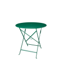 Table Trocadéro ronde verte Ø 77 cm H 74 cm