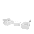 Module central Cône blanc 75 x 75 cm H 75 cm