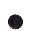 Assiette à pain noire en verre Ø 14 cm