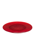 Assiette de présentation rouge en verre Ø 32 cm