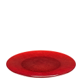 Assiette de présentation rouge en verre Ø 32 cm