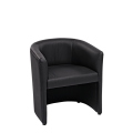 Fauteuil club Sim noir 69 x 64 cm H 76 cm