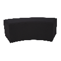 Banquette arrondie vinyle noir 50 x150 H 40 cm