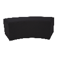 Banquette arrondie vinyle noir 50 x 150 H 40 cm