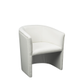 Fauteuil club Sim blanc 69 x 64 cm H 76 cm