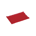 Sets de table/serviettes tissu rouge 48 x 32 cm en rouleau (12)