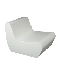 Fauteuil Lounge Pool blanc 76 x 90 cm H 68 cm