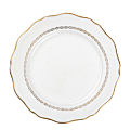 Grande assiette Vintage blanche et dorée Ø 23-25 cm