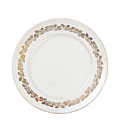 Grande assiette Vintage blanche et dorée Ø 23-25 cm