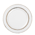 Grande assiette Vintage blanche et dorée Ø 23-25 cm