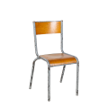 Chaise d’écolier bois acier vintage