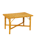 Table basse en rotin vintage