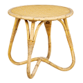 Table basse en rotin vintage
