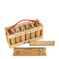 Jeu de quilles au bâton Franc-Comtois en bois vintage