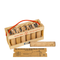 Jeu de quilles au bâton Franc-Comtois en bois vintage
