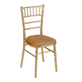 Chaise Bambou or assise velours or