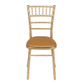 Chaise Bambou or assise velours or