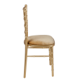 Chaise Bambou or assise velours or