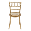 Chaise Bambou or assise velours or