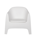 Fauteuil Lalisse blanc 84 x 122 cm H 89 cm