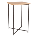 Mange-debout croisé acier plateau bois 65 x 65 cm H 110 cm