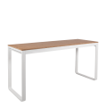 Table haute blanche plateau nature 80 x 230 cm H 110 cm