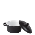 Cocotte individuelle noire mat avec couvercle Ø 10 cm 25 cl