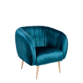 Fauteuil Juliette bleu vert 78 x 84 cm H 85 cm