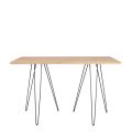 Table haute filaire 80 x 180 cm H 108 cm