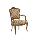 Fauteuil bohème motifs floraux vintage
