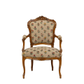 Fauteuil bohème motifs floraux vintage