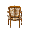 Fauteuil bohème motifs floraux vintage