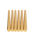Lot de 6 bougies brossées or H 25 cm