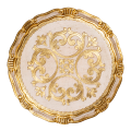 Dessous d'assiette Venezia blanc et doré Ø 32,5 cm