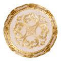 Dessous d'assiette Venezia blanc et doré Ø 32,5 cm
