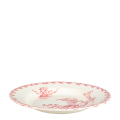 Assiette creuse Vintage rouge rose