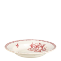 Assiette creuse Vintage rouge rose