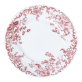 Grande assiette Vintage rouge rose