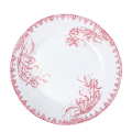 Plat rond Vintage rouge rose