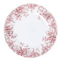 Plat rond Vintage rouge rose