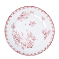 Plat rond Vintage rouge rose