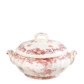 Soupière Vintage rouge rose