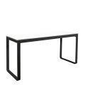 Table haute noire avec plateau 80 x 230 cm H 110 cm