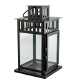 Lanterne acier noir 15 x 15 cm H 28 cm