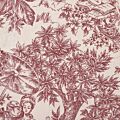 Serviette de table Toile de Jouy brique 50 x 50 cm