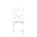 Chaise Chantilly vintage blanche en fer forgé