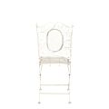 Chaise Chantilly vintage blanche en fer forgé
